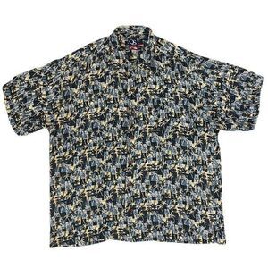 VTG Quiksilver XL Palm‎ Tree Aloha Hawaiian Flower